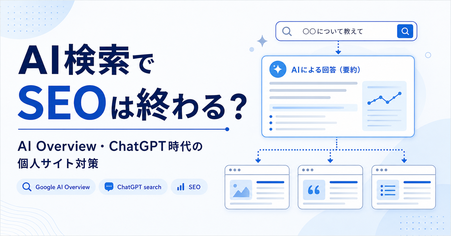 AI検索でSEOは終わる?Google AI Overview・ChatGPT時代に個人サイトがやるべき対策